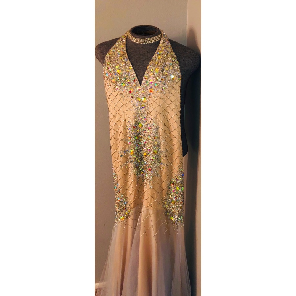 Glamour By Terani Iridescent Mermaid Gown✨OG $650! - Picture 5 of 5